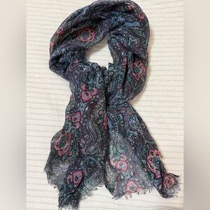 Large/Rectangle Cotton On Multicolor Paisley Scarf